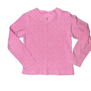 Vintage Basic Editions 90s pink floral girls size 7/8 long sleeve shirt with bow